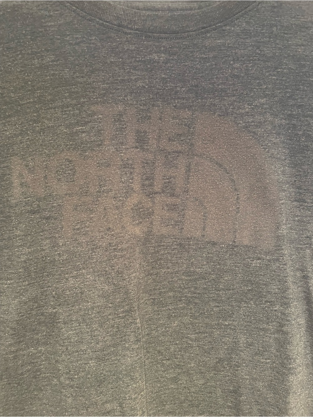 Vintage The North Face Women's Short Sleeve Tee - Heather Teal Blue - Picture 2 of 4